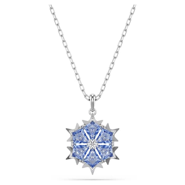 Swarovski smykke Magic pendant Snowflake, Blue, Rhodium plated - 5735399